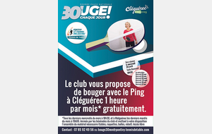 Bouge 1 heure par mois avec le Ping à Cléguérec