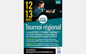 TOURNOI REGIONAL HOMOLOGUE 2025 | INSCRIPTION