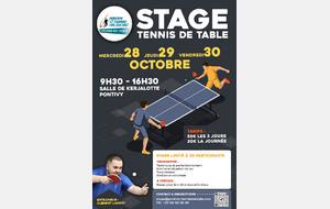 STAGE du 28 au 30 octobre à Pontivy