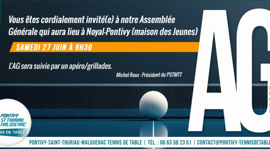 AG du club le samedi 27 juin à Noyal-Pontivy
